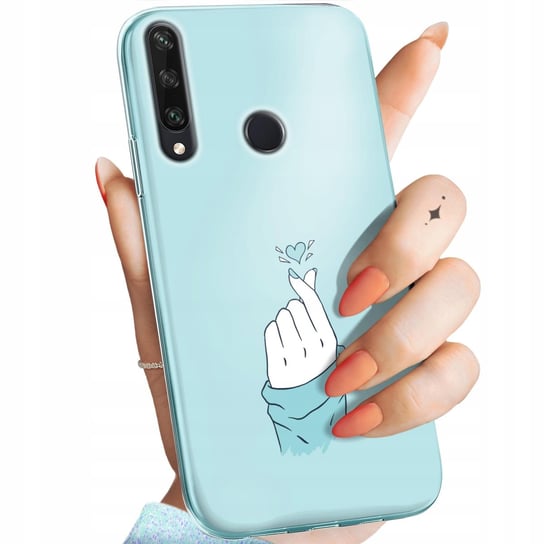 Etui Do Huawei Y6P Wzory Niebieskie Blue Blau Obudowa Pokrowiec Case Huawei