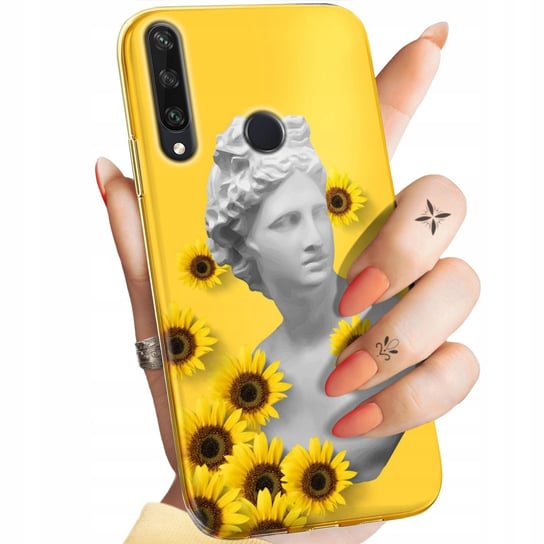 ETUI DO HUAWEI Y6P WZORY ŻÓŁTE SŁONECZNE YELLOW OBUDOWA POKROWIEC CASE Huawei