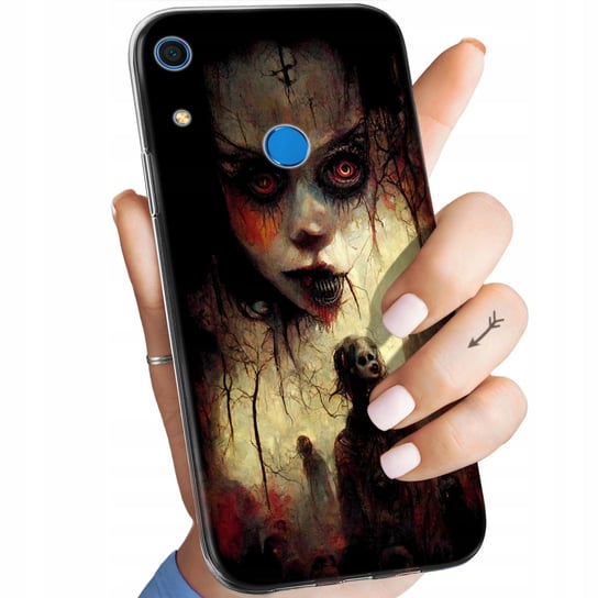 ETUI DO HUAWEI Y6S / Y6 PRIME 2019 / HONOR 8A WZORY HALLOWEEN ZOMBIE DYNIE Huawei