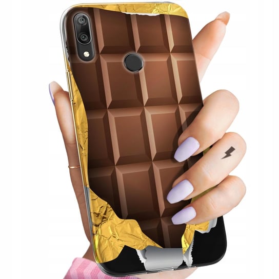 ETUI DO HUAWEI Y7 2019 WZORY CZEKOLADA CHOCO SŁODYCZE OBUDOWA POKROWIEC Huawei