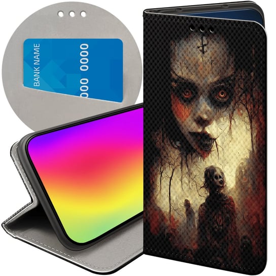 Etui Do Huawei Y7 2019 Wzory Halloween Zombie Dynie Czaszki Czarownice Case Huawei