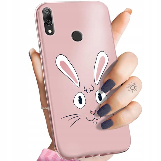 Etui Do Huawei Y7 2019 Wzory Królik Zając Bunny Obudowa Pokrowiec Case Huawei