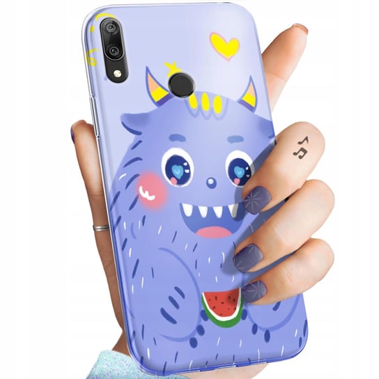 ETUI DO HUAWEI Y7 2019 WZORY POTWORY POTWÓR MONSTER OBUDOWA POKROWIEC CASE Huawei