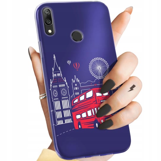 ETUI DO HUAWEI Y7 2019 WZORY TRAVEL PODRÓŻ PRZYGODA OBUDOWA POKROWIEC CASE Huawei