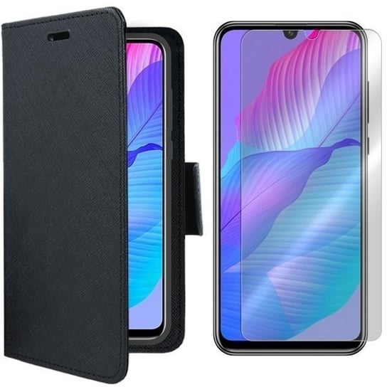 Etui do Huawei Y8P pokrowiec Kabura Fancy + szkło VegaCom