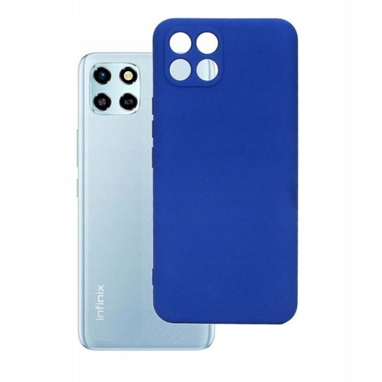 Etui Do Infinix Smart 6 Hd X6512 Silicon Case Niebieskie Pokrowiec Obudowa Futerał Guma GSM-HURT