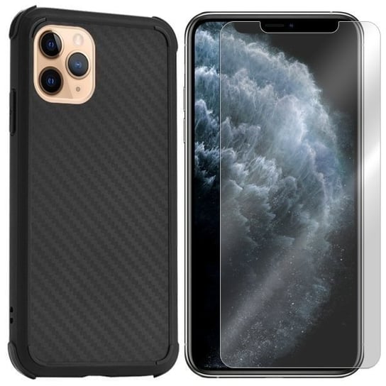 Etui do Iphone 11 Pro Case Shield Carbon + szkło VegaCom