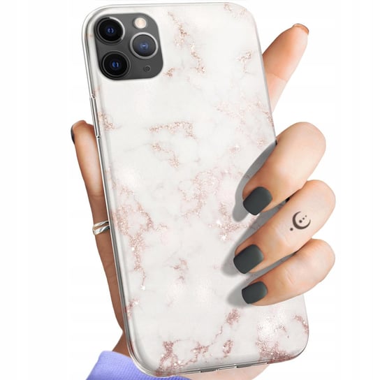 Etui Do Iphone 11 Pro Max Wzory Białe Kamień Kształty Obudowa Pokrowiec Apple