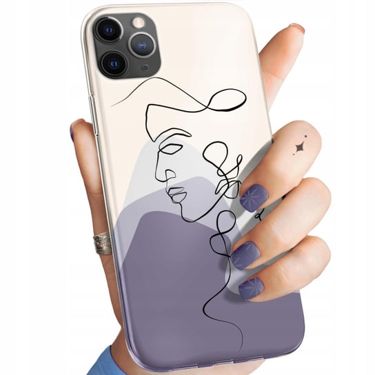 Etui Do Iphone 11 Pro Max Wzory Continuous Line-Art Kreska Linie Obudowa Apple