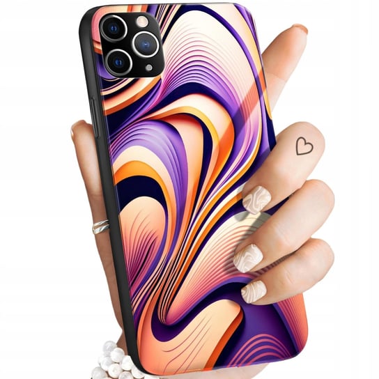 Etui Do Iphone 11 Pro Max Wzory Iluzja Kolorowe Abstrakcja 3D Glass +Szkło Hello Case