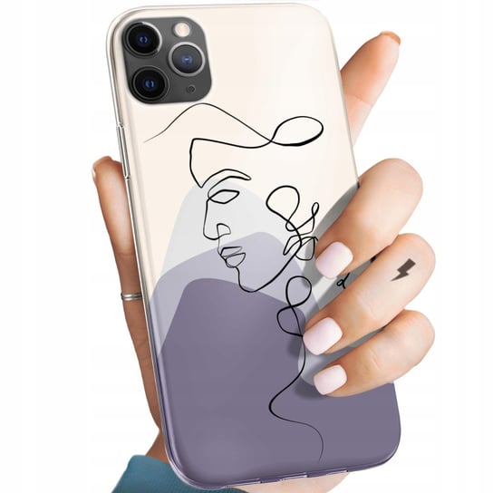 Etui Do Iphone 11 Pro Wzory Continuous Line-Art Kreska Linie Obudowa Case Apple