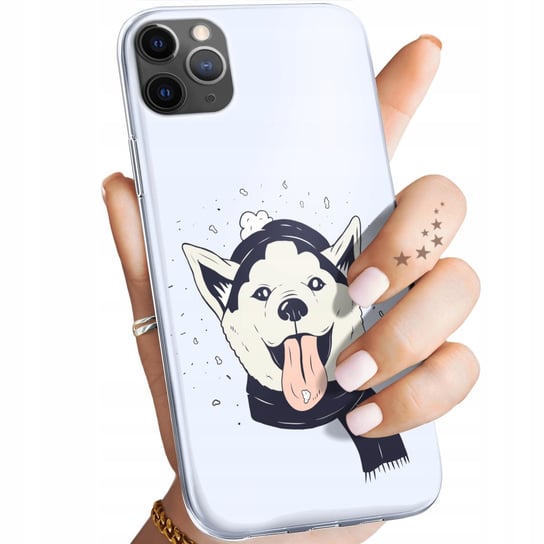 ETUI DO IPHONE 11 PRO WZORY HUSKY PSY PIESKI OBUDOWA POKROWIEC CASE Apple