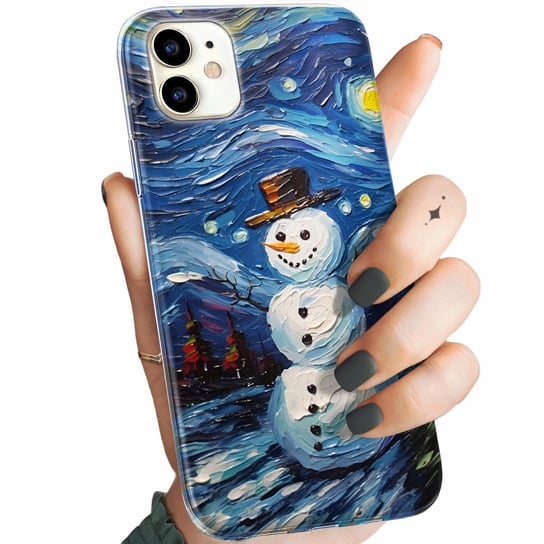 Etui Do Iphone 11 Wzory Bałwan Zima Śnieg Obudowa Pokrowiec Case Apple