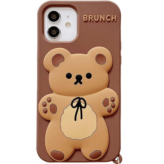 ETUI DO IPHONE 12/12 PRO CASE OBUDOWA BRUNCH MIŚ GEL