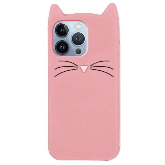 ETUI DO IPHONE 12/12 PRO CASE OBUDOWA RÓŻ KOTEK GEL