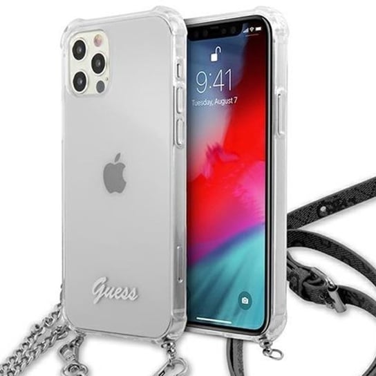 Etui Do Iphone 12 / 12 Pro Guess 4G Silver Chain GUESS