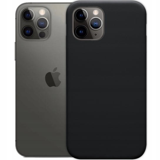 Etui Do Iphone 12 / 12 Pro Gumowe Obudowa Czarne Matowe Silikon Pokrowiec Apple