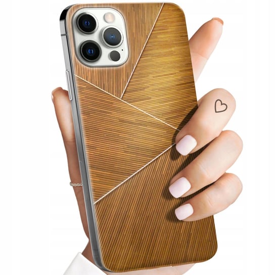 Etui Do Iphone 12 / 12 Pro Wzory Brązowe Drewniane Brown Obudowa Pokrowiec Apple