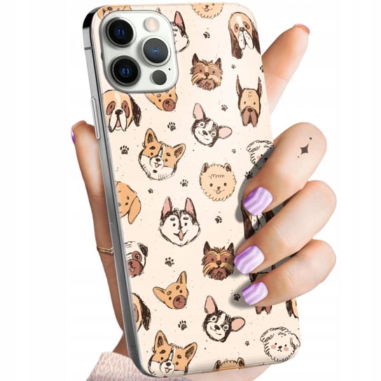 Etui Do Iphone 12 / 12 Pro Wzory Psy Pieski Pisiaki Obudowa Pokrowiec Case Apple