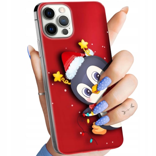 Etui Do Iphone 12 / 12 Pro Wzory Święta Christmas Mikołaj Pingwin Obudowa Apple