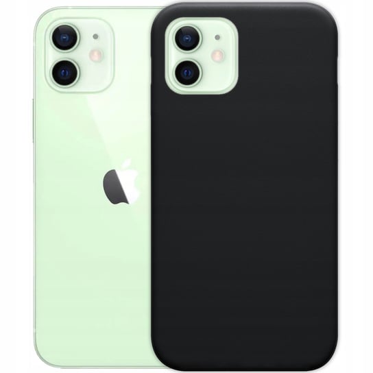 Etui Do Iphone 12 Mini Gumowe Obudowa Czarne Matowe Silikon Pokrowiec Slim Apple
