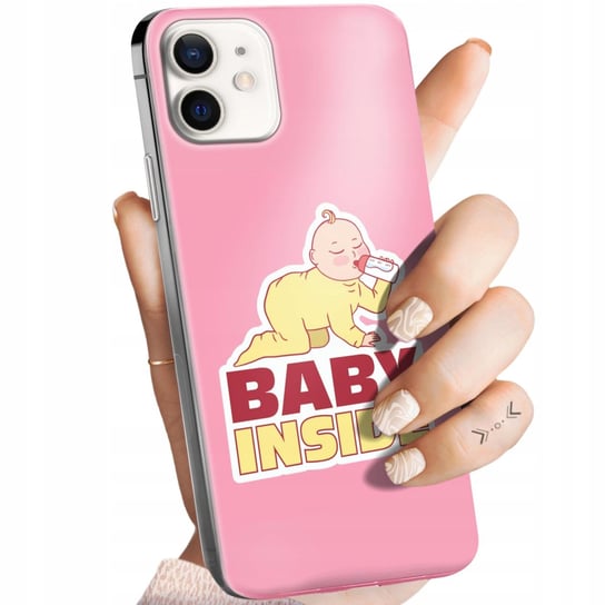 ETUI DO IPHONE 12 MINI WZORY CIĄŻOWE PREGNANT BABY SHOWER OBUDOWA POKROWIEC Apple