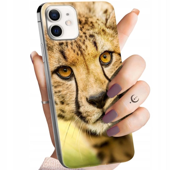 ETUI DO IPHONE 12 MINI WZORY GEPARD CĘTKI PANTERKA OBUDOWA POKROWIEC CASE Apple