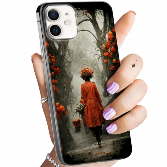 Etui Do Iphone 12 Mini Wzory Jesień Liście Autumn Obudowa Pokrowiec Case Apple