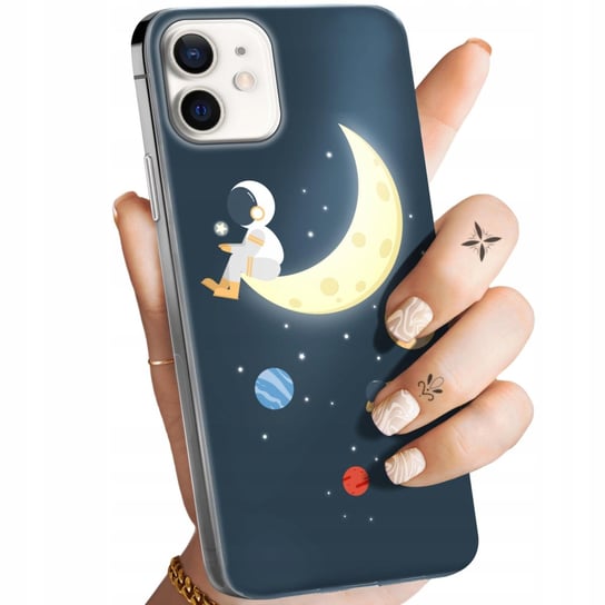 Etui Do Iphone 12 Mini Wzory Księżyc Gwiazdy Kosmos Planety Obudowa Case Apple