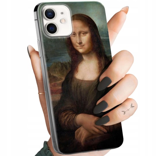 ETUI DO IPHONE 12 MINI WZORY LEONARDO DA VINCI MONA ŁASICZKA OBUDOWA CASE Apple