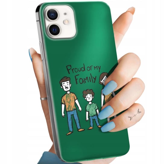 ETUI DO IPHONE 12 MINI WZORY RODZINA FAMILIA DOM OBUDOWA POKROWIEC CASE Apple