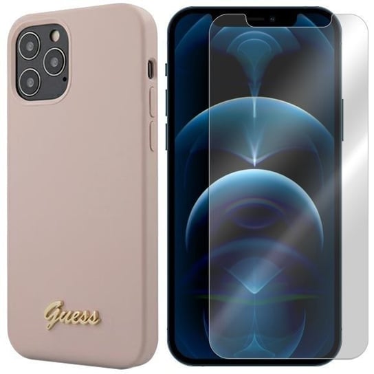 Etui Do Iphone 12 Pro Max Guess Silicone +Szkło 9H GUESS