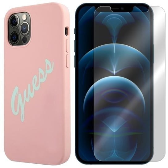 Etui Do Iphone 12 Pro Max Guess Silicone +Szkło 9H GUESS