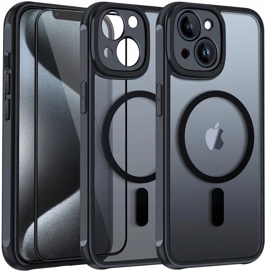 Etui do iPhone 13 |14 do MagSafe MATT CASE WZMACNIANE 360° Szkło 5D PREMIUM Krainagsm