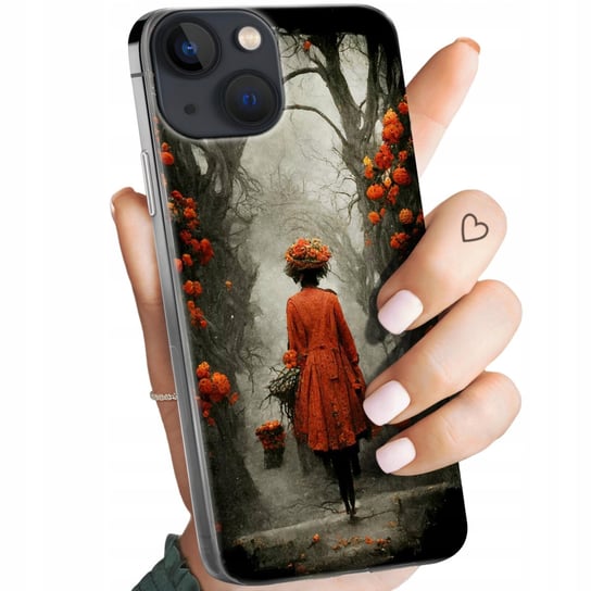 Etui Do Iphone 13 Mini Wzory Jesień Liście Autumn Obudowa Pokrowiec Case Apple