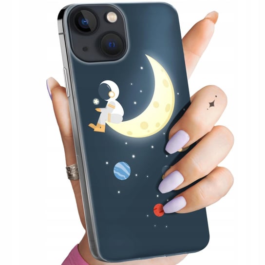 Etui Do Iphone 13 Mini Wzory Księżyc Gwiazdy Kosmos Planety Obudowa Case Apple