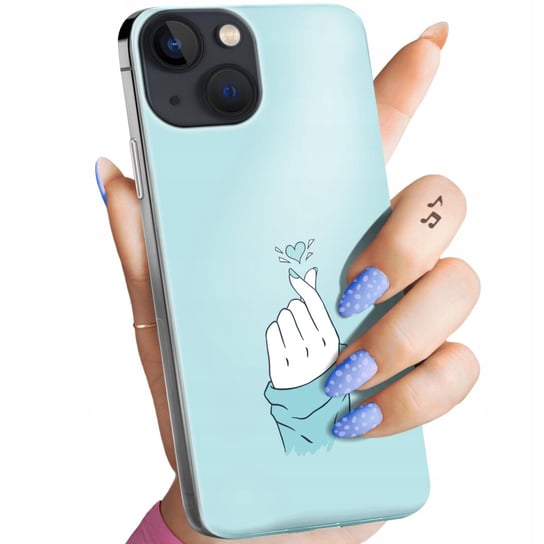 Etui Do Iphone 13 Mini Wzory Niebieskie Blue Blau Obudowa Pokrowiec Case Apple