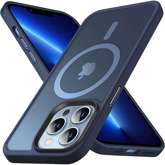 Etui do iPhone 13 Pro MagSafe Matt Case Cover matowe obudowa Alogy Ring pancerne na telefon Granatowe Alogy
