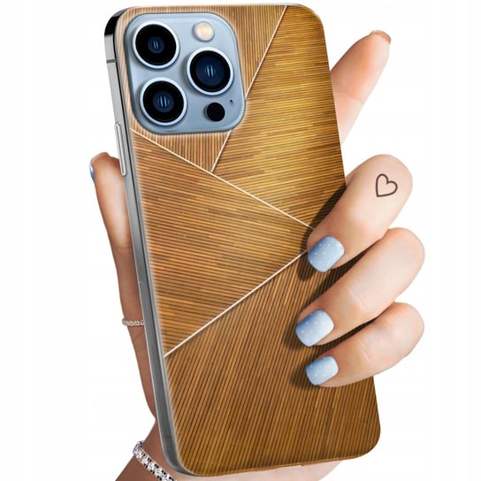 Etui Do Iphone 13 Pro Wzory Brązowe Drewniane Brown Obudowa Pokrowiec Case Apple
