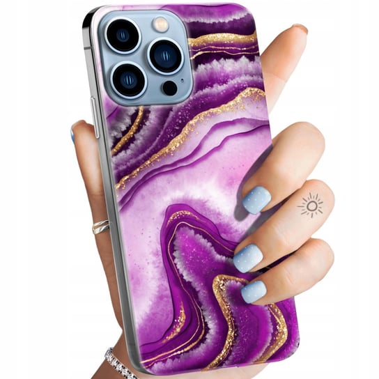 Etui Do Iphone 13 Pro Wzory Różowy Marmur Purpura Róż Marmur Obudowa Case Apple