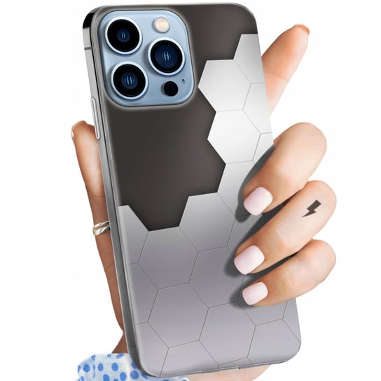 Etui Do Iphone 13 Pro Wzory Szare Metallic Grey Obudowa Pokrowiec Case Apple