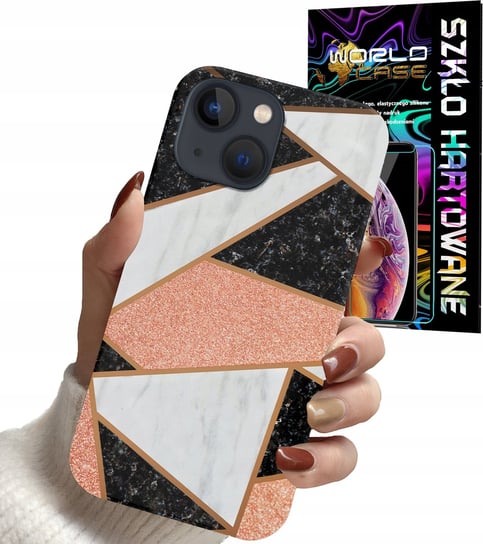 ETUI DO IPHONE 14 - ELEGANCKIE MODNE WZORY DLA KOBIET + SZKŁO WORLD CASE