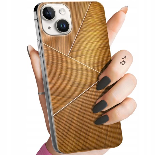 Etui Do Iphone 14 Plus Wzory Brązowe Drewniane Brown Obudowa Pokrowiec Case Apple