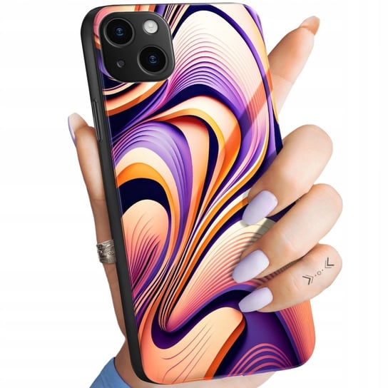 Etui Do Iphone 14 Plus Wzory Iluzja Kolorowe Abstrakcja Geometryczne +Szkło Hello Case
