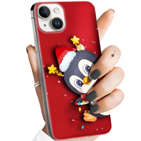 Etui Do Iphone 14 Plus Wzory Święta Christmas Mikołaj Pingwin Obudowa Case Apple