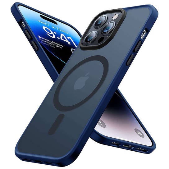 Etui do iPhone 14 Pro Max MagSafe Case obudowa ochronna Alogy Ring pancerne na telefon matowe Granatowe Alogy