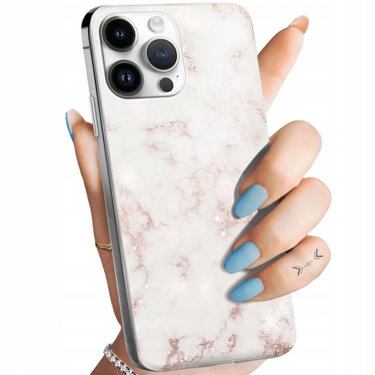 Etui Do Iphone 14 Pro Max Wzory Białe Kamień Kształty Obudowa Pokrowiec Apple