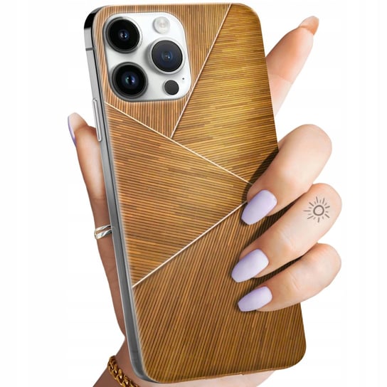 Etui Do Iphone 14 Pro Max Wzory Brązowe Drewniane Brown Obudowa Pokrowiec Apple