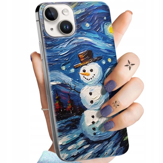 Etui Do Iphone 14 Wzory Bałwan Zima Śnieg Obudowa Pokrowiec Case Apple