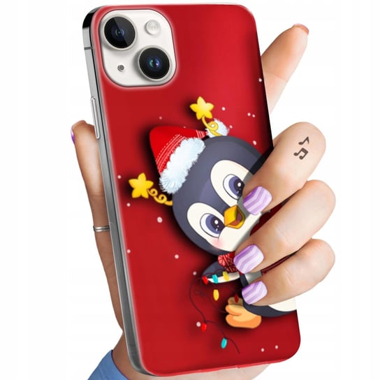 Etui Do Iphone 14 Wzory Święta Christmas Mikołaj Pingwin Obudowa Pokrowiec Apple